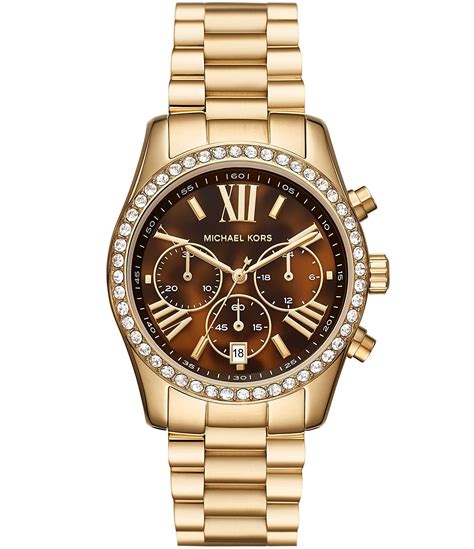 michael kors ladies lexington bracelet watch|Michael Kors lexington chronograph watch.